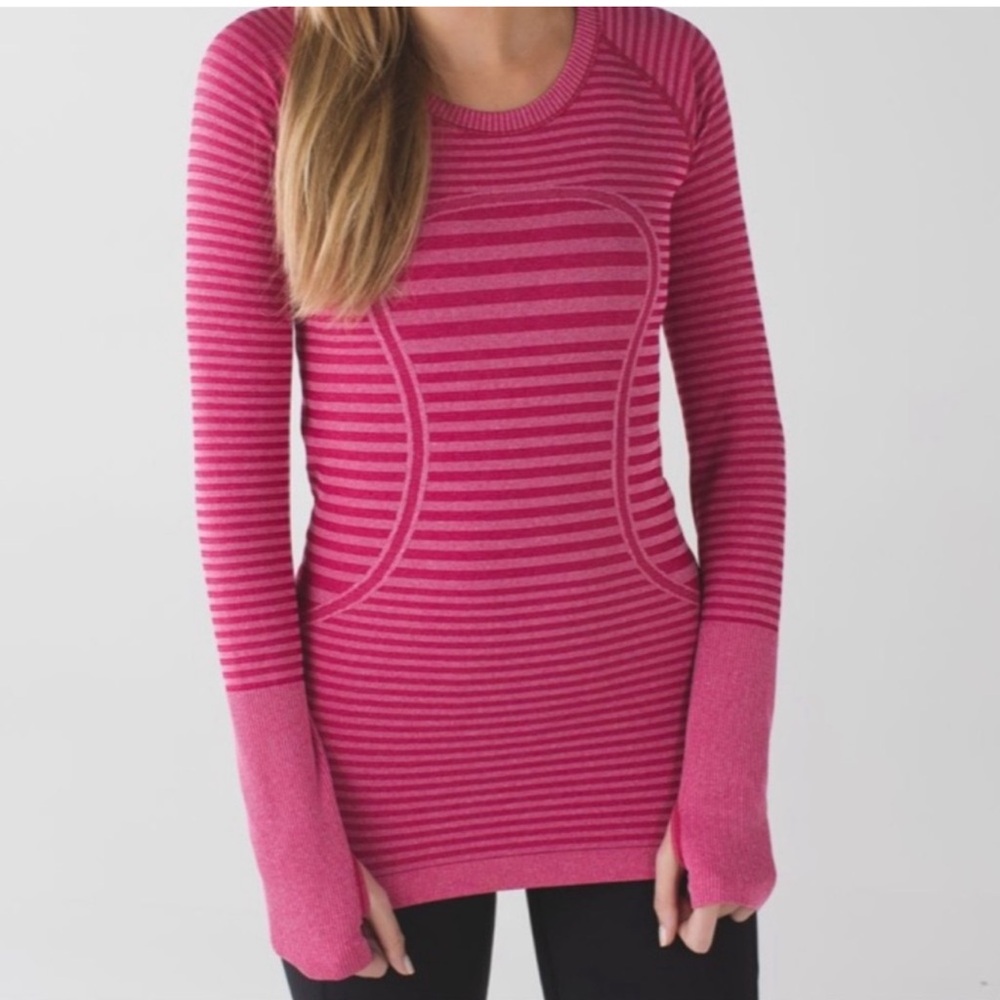 Lululemon swiftly tech pink long sleeve